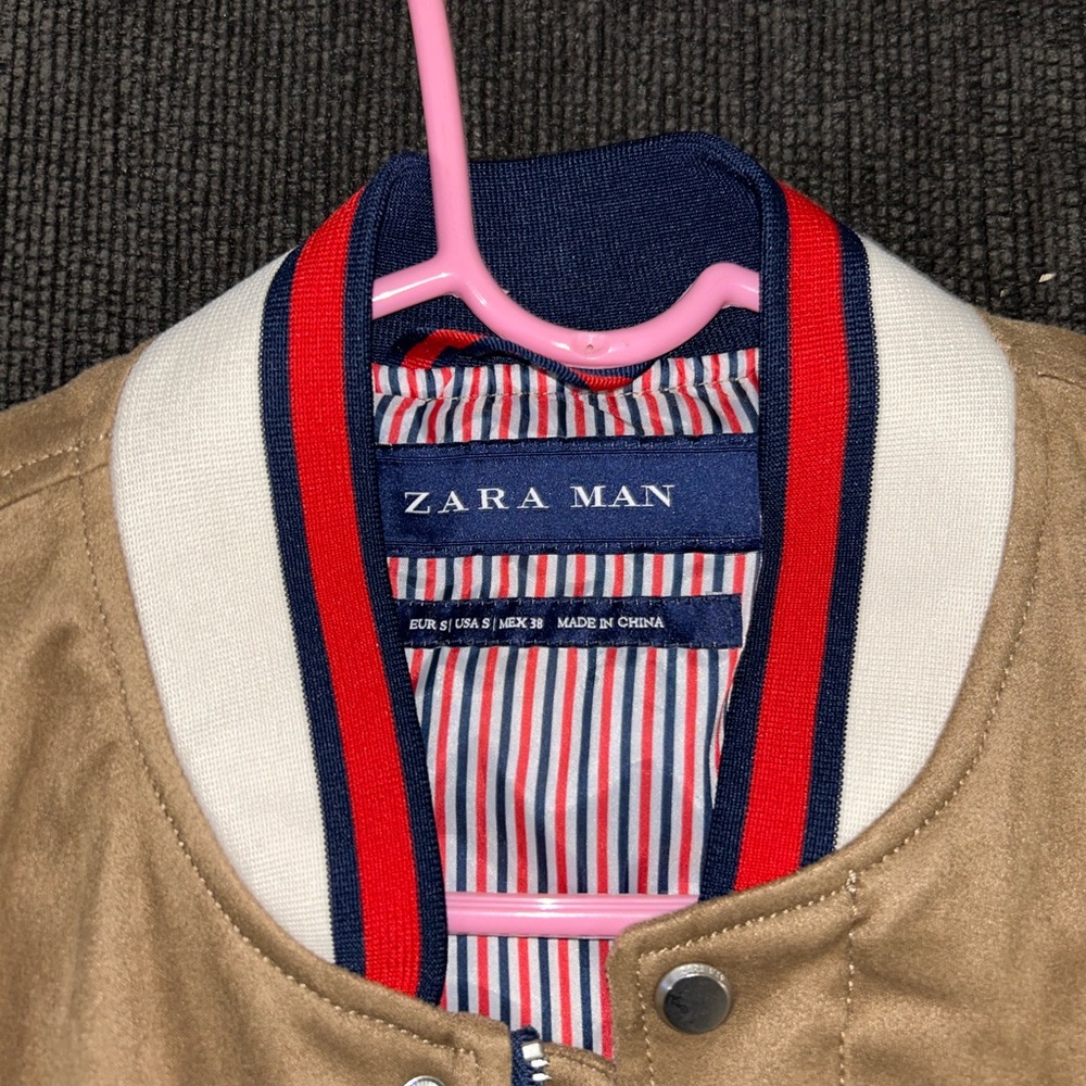 Zara Man Tan Bomber Jacket